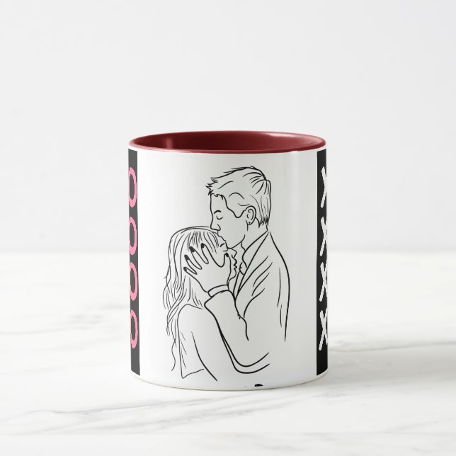 Caneca O Dia do Beijo - XOXO (Centro)