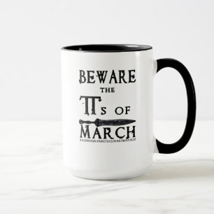 Caneca O dia do Pi Beware os Pi de março