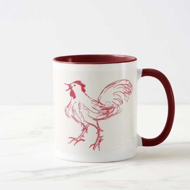 Caneca O Doodle do berbigão faz no alvorecer (Direita)