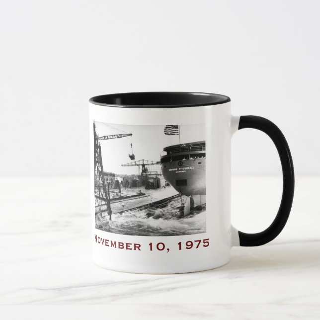 Caneca O Edmund Fitzgerald com Nomes da Tripulação (Direita)
