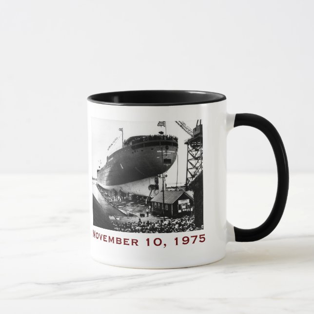 Caneca O Edmund Fitzgerald com Nomes da Tripulação (Direita)