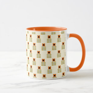 Caneca O escandinavo inspirou o teste padrão floral