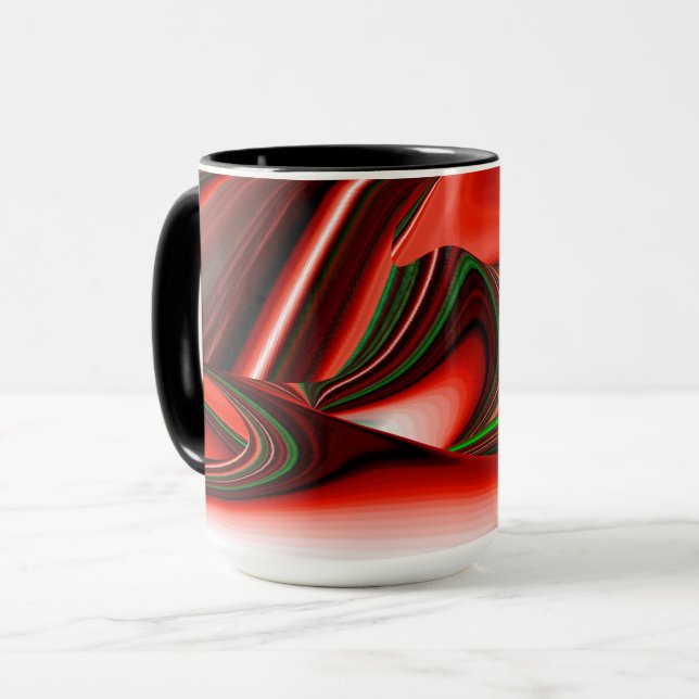 Caneca O espírito do amor e da esperança Abstrato 3D Rain (Frente Esquerda)