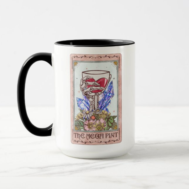 Caneca O Esqueleto Engraçado da Placa Mega Pint Tarot (Esquerda)