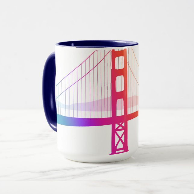 Caneca O estilo do arco-íris de golden gate bridge | (Frente Esquerda)