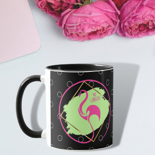 Caneca O Flamingo Rosa Seja Fabuloso E Inspirador Dizendo