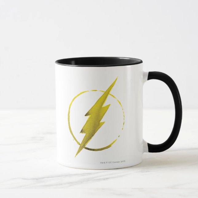 Caneca O Flash | Emblema do tórax amarelo (Direita)
