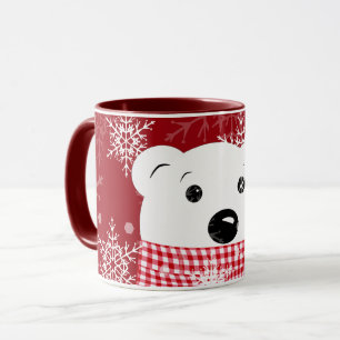Caneca O focinho de um urso polar, Natal