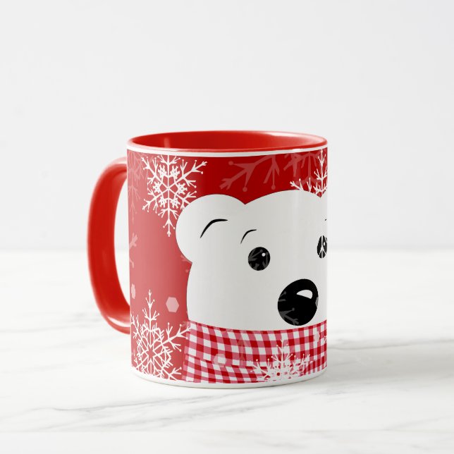 Caneca O focinho de um urso polar, Natal (Frente Esquerda)