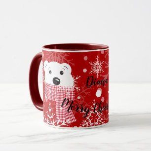 Caneca O focinho de um urso polar, Natal 