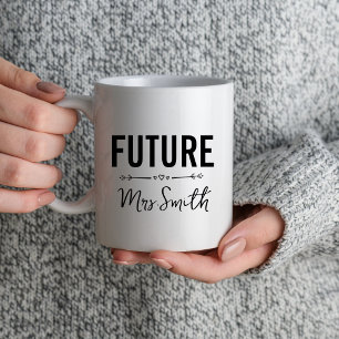 Caneca O futuro personalizado Sra. Mug com nome Bride dev