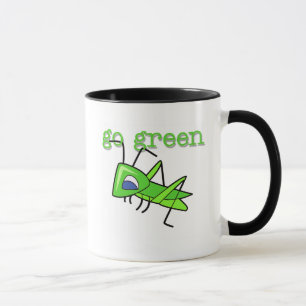 Caneca O gafanhoto vai t-shirt e presentes verdes