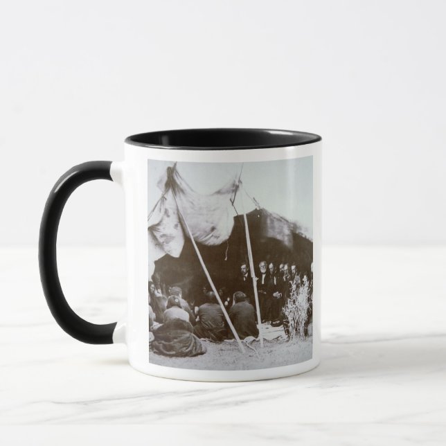 Caneca O general William T. Sherman (1820-91) preside em (Esquerda)