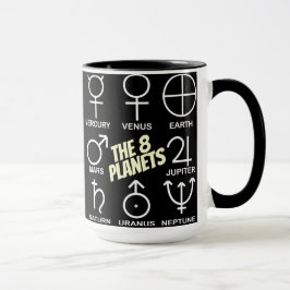 Caneca O Gráfico dos 8 Símbolos Planetários 