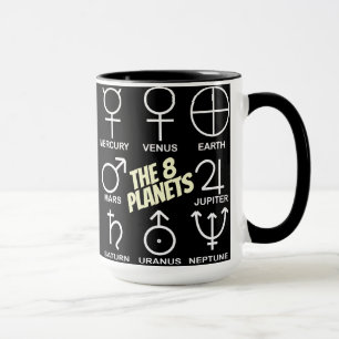 Caneca O Gráfico dos 8 Símbolos Planetários 