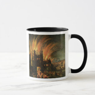 Caneca O grande fogo de Londres (em setembro de 1666) com