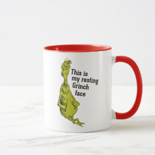 Caneca O Grinch Rosto Engraçado do Grinch Relaxado