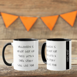 Caneca O Halloween Negro Engraçado Personalizado Nunca Ac