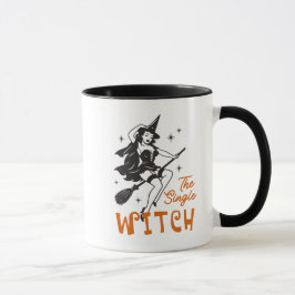 Caneca O Halloween Vintage da Bruxa Solteira