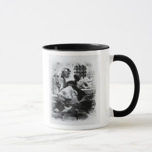 Caneca O homem na máscara do ferro em sua prisão