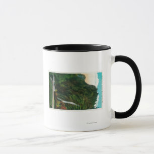 Caneca O Horsetail cai no desfiladeiro do Rio Columbia