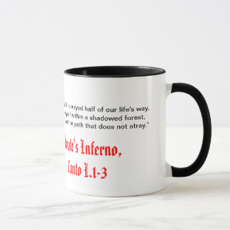 Caneca O inferno de Dante, Canto que eu agrido
