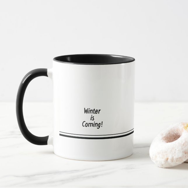 Caneca O inverno está chegando, Comprar cão, morra sozinh (Com Donut)