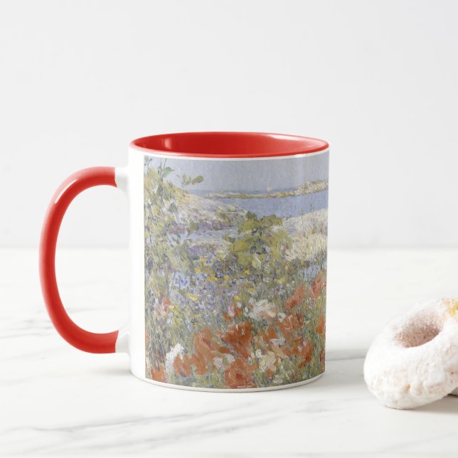 Caneca O Jardim de Celia Thaxter por Frederick Childe Has (Com Donut)