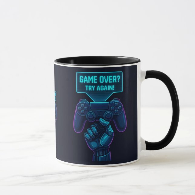 Caneca O Jogo Acabou? Tente De Novo! - Gamer Mug Futuro (Direita)