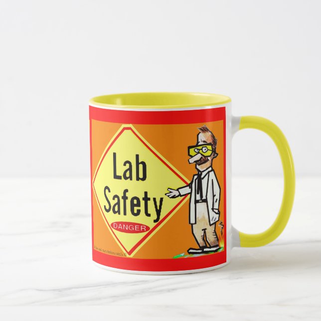 Caneca O "laboratório Segurança-não está nenhuma piada " (Direita)