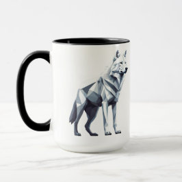 Caneca O Lobo Branco: Elegância na Geometria