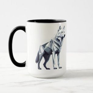 Caneca O Lobo Branco: Elegância na Geometria