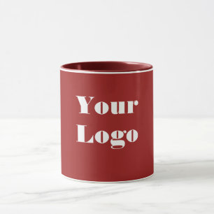 Caneca O logotipo Maroon White