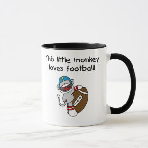 Caneca O macaco da peúga ama o futebol