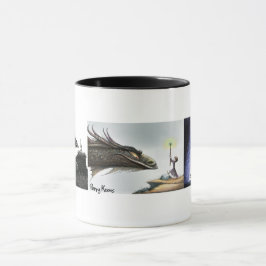 Caneca O Mágico, o Livro da Magia e o Dragão