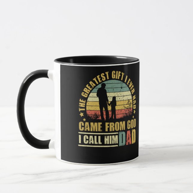 Caneca O maior presente que eu já tive vindo de Deus Pai (Esquerda)