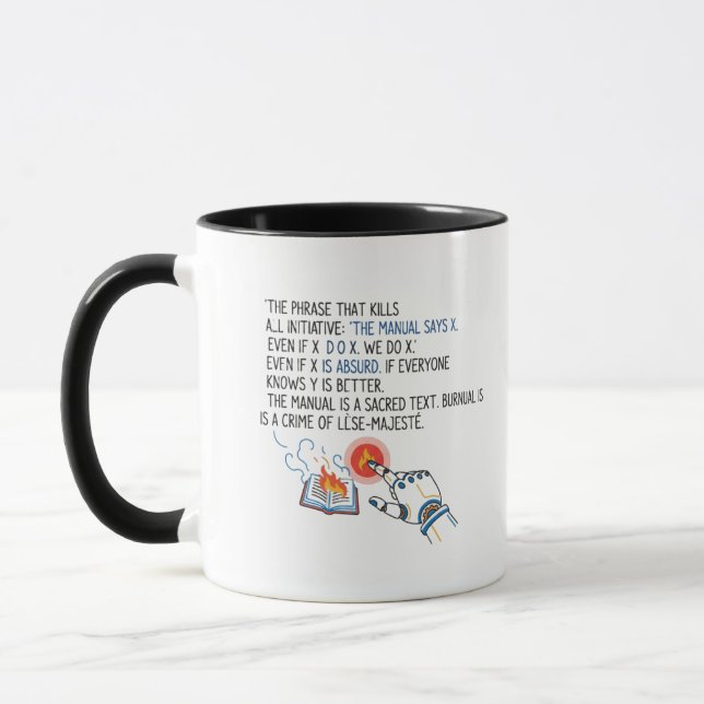 Caneca O Manual Diz X Humor de Escritório (Esquerda)