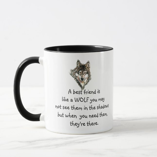 Caneca O melhor amigo, Lobo Inspirador, Lobos (Esquerda)