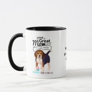 Caneca O MELHOR BEAGLE DOG MOM Personalizado