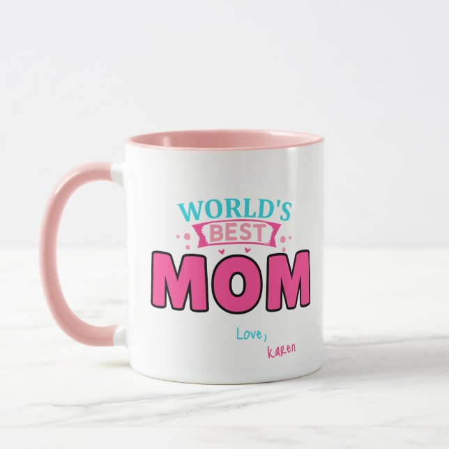 Caneca O melhor café da mãe personalizado do mundo (Esquerda)