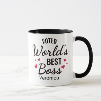 Caneca O melhor chefe do mundo votado a negro personaliza