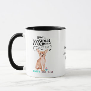 Caneca O MELHOR CHIHUAHUA DOG MOM personalizado