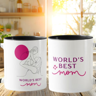 Caneca O melhor Dia de as mães de café da mãe do mundo