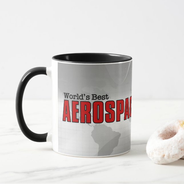 Caneca O melhor Engenheiro aeroespacial do mundo com nome (Com Donut)