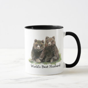 Caneca O melhor marido do mundo, ursos bonitos da