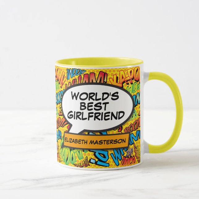 Caneca O melhor Namorada do mundo em quadrinhos modernos (Direita)