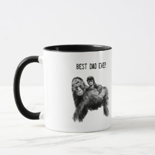 Caneca O melhor pai que já foi gorila com bebê