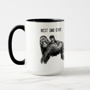 Caneca O melhor pai que já foi gorila com bebê