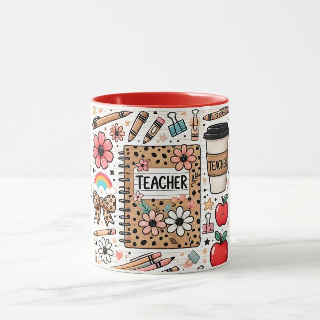 Caneca O Melhor Professor Embrulho Personalizado (Centro)