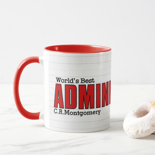 Caneca O melhor profissional administrativo do mundo cone (Com Donut)